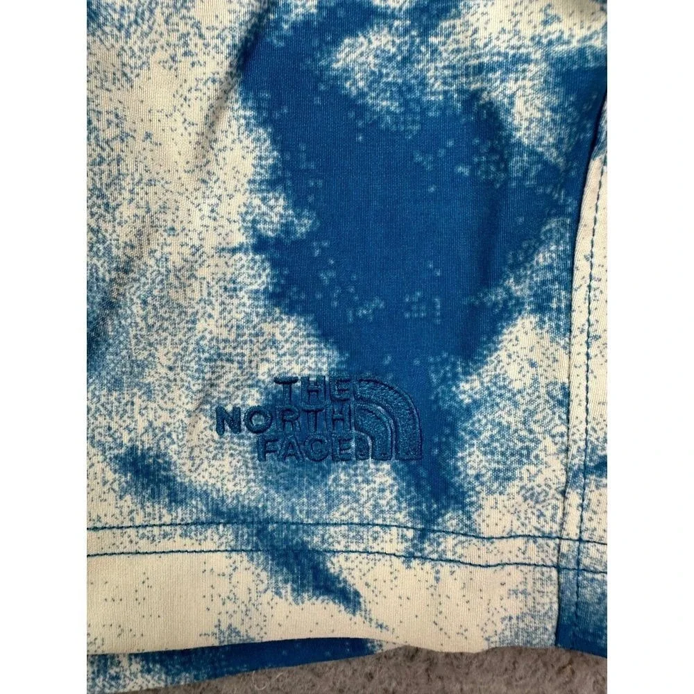 The Noth Face Swim Trunks Adult 2XL Blue Tie Dye Board Shorts Drawstring Men NEW